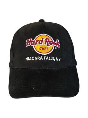 Hard Rock Cafe Niagara Falls NY Hat Black Adjustable Baseball Cap Cotton